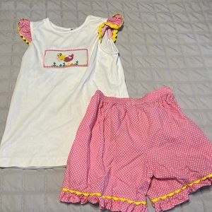 Girls smocked set